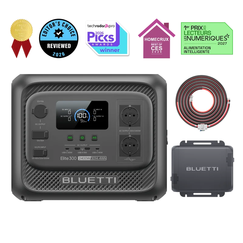 Elite 300 + Charger 1 | 2 400 W, 3 014,4 Wh, Chargeur d’alternateur 560 W