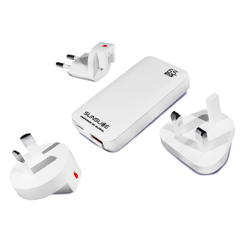 EMPERION 65 GLOBAL — 65W USB-C Laptop Travel Charger | Interchangeable International Plugs
