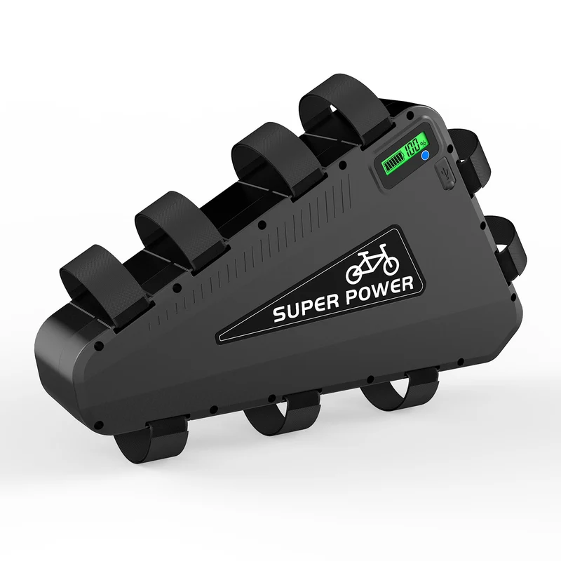 【EN STOCK AUX ÉTATS-UNIS】Batterie triangulaire P101 48 V 60 V 72 V 20 Ah 25 Ah 30 Ah BMS50-60 A avec GPS, cellules LG5000, batterie Li-ion pour vélo électrique