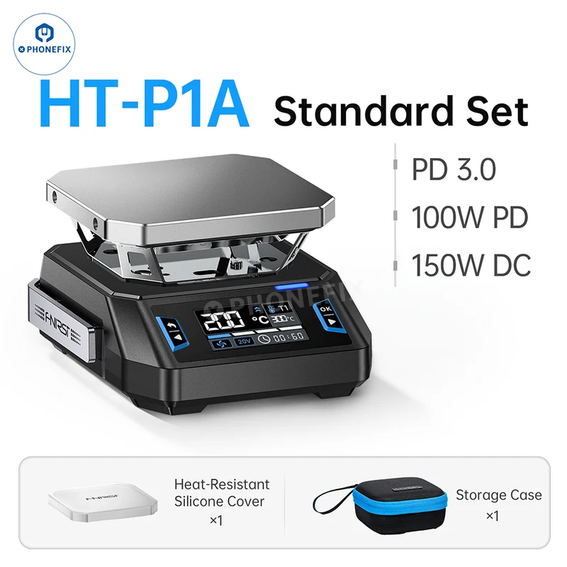 Station de chauffage miniature FNIRSI HT-P1A HT-P1B pour circuits imprimés de téléphones et appareils électroniques