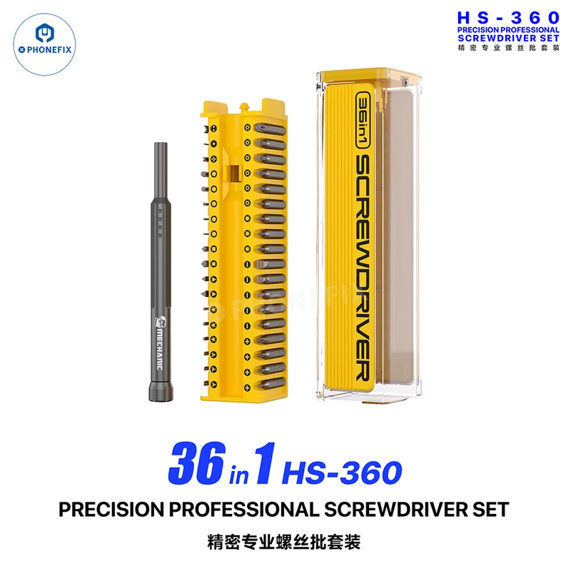 Ensemble de tournevis 36 en 1 MECHANIC HS-360 pour téléphones et appareils électroniques