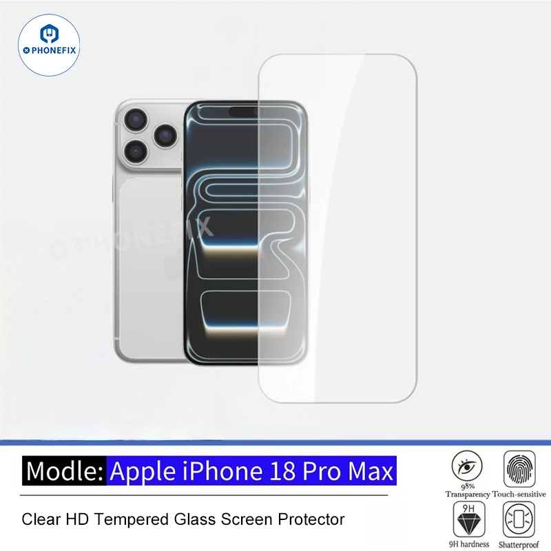 Protection d'écran en verre trempé pour iPhone 18 Pro Max - HD et confidentialité