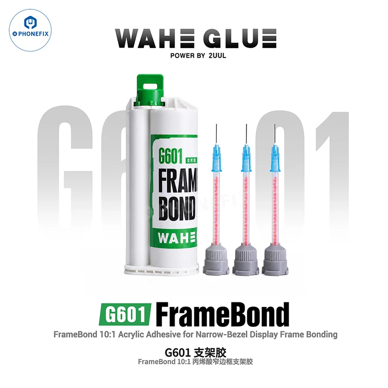 Colle acrylique FrameBond 2UUL G601 (rapport de compression 10:1) pour la réparation des supports d'écran LCD de téléphone