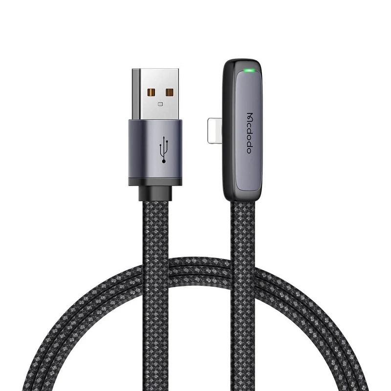 Mcdodo Right Angle Lightning Cable - Zebra Series