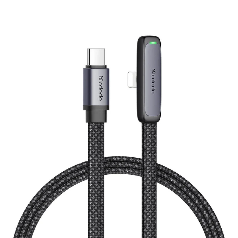 Mcdodo Right Angle 36W USB-C to Lightning Cable - Zebra Series