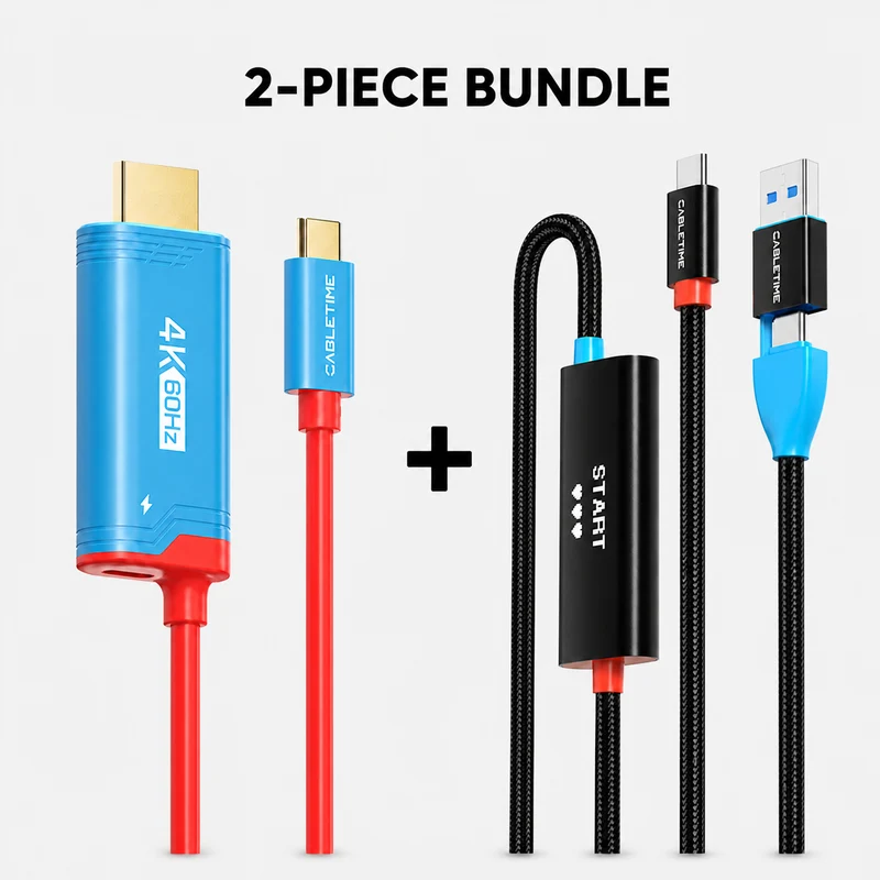 Nintendo Switch 2 TV Gaming Accessories Bundle – HDMI Dock Cable & Capture Card Kit