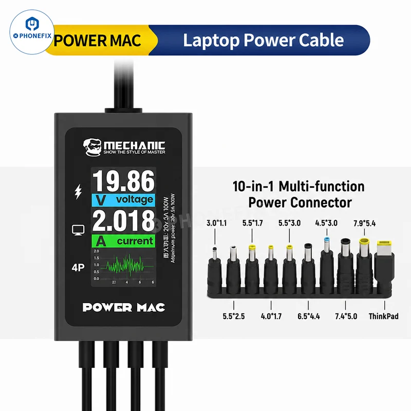 Câble de démarrage multiport MECHANIC POWER MAC pour ordinateur portable MacBook