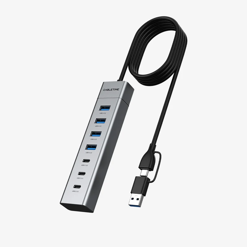 7-in-1 USB 3.0 Hub for Laptop, MacBook, PC and Tablet