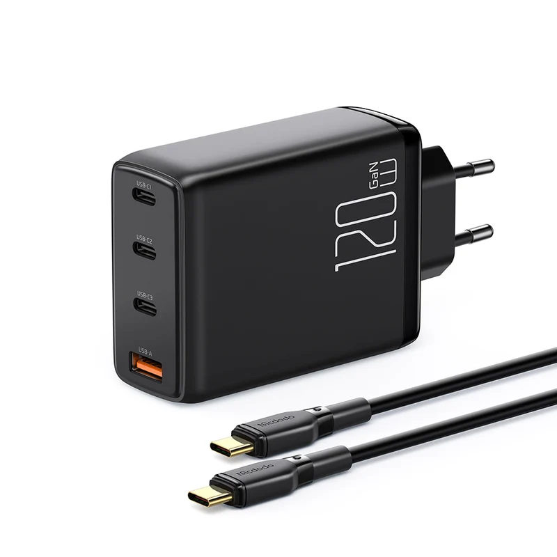 Mcdodo GaN 120W 3C+1A Charger Set - Convergence Series(EU/UK Plug)
