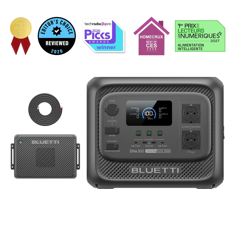 Elite 300 + Charger 2 | 2 400 W, 3 014,4 Wh, Chargeur Dual 1200 W