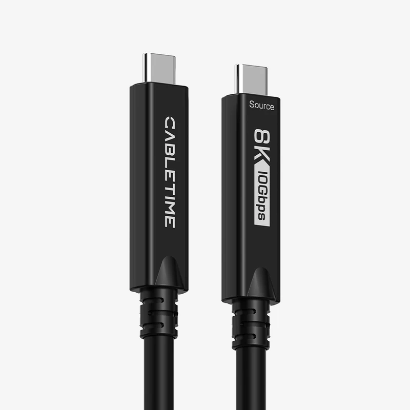 Long USB C Active Optical Cable AOC 60W 10GbpsG 8K60hz Video 5m 10m 15m