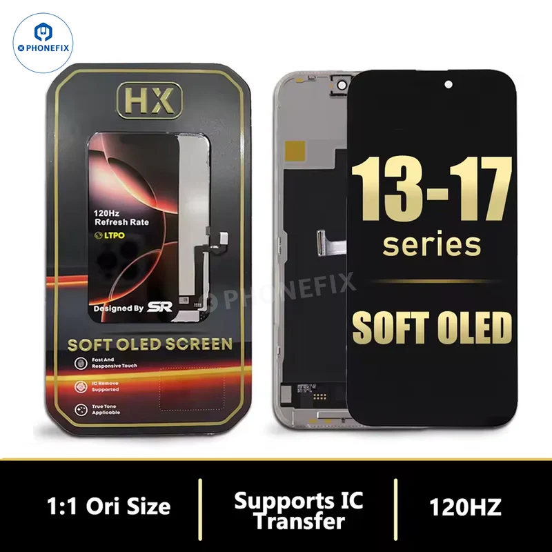 Écran de remplacement OLED souple HX 120 Hz pour iPhone 12-17 Pro Max