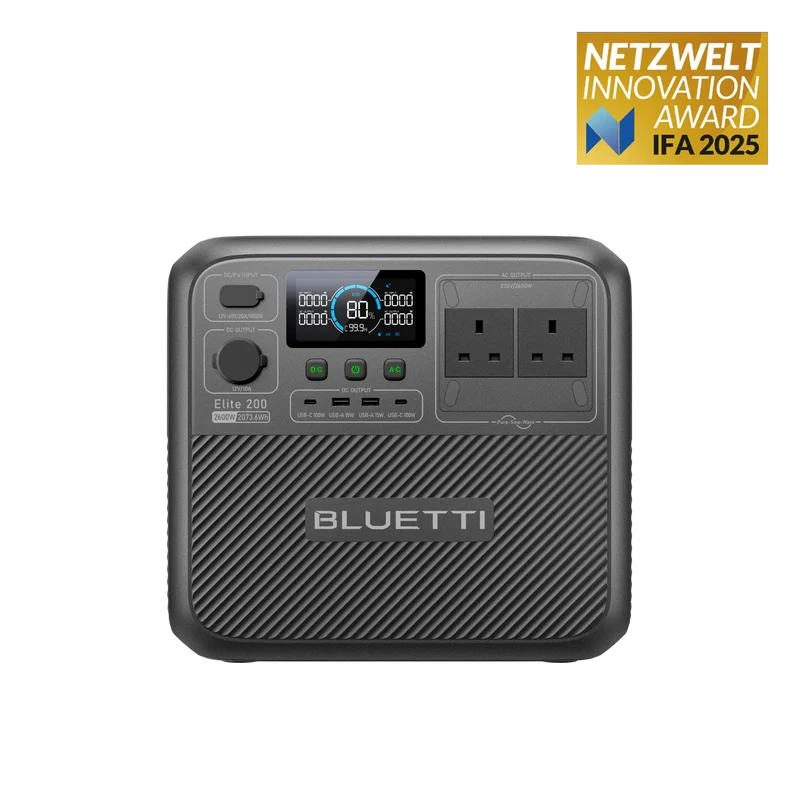 BLUETTI Elite 200 V2 Portable Power Station | 2,600W 2,073.6Wh | UK Plug