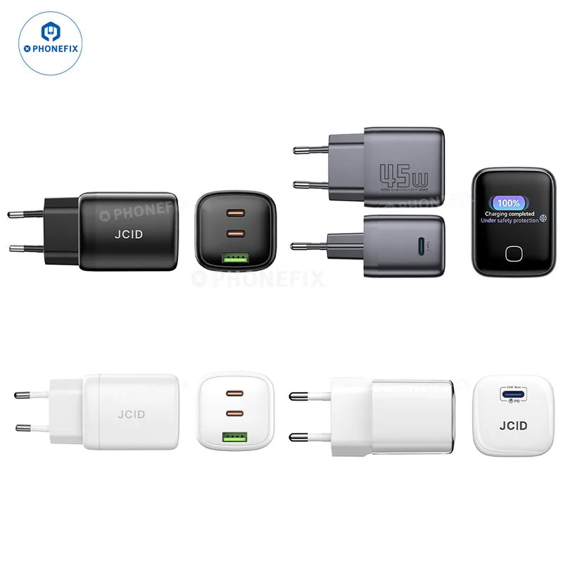Chargeur rapide GaN JCID et câble de charge pour téléphones portables/appareils électroniques