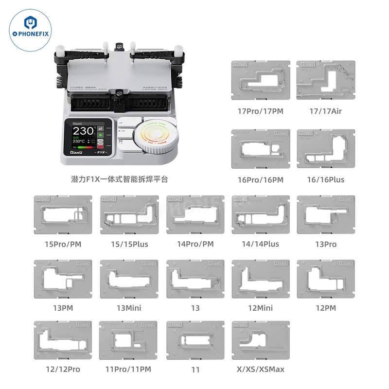Plateforme de dessoudage à chauffage incurvé QianLi F1X pour iPhone série X-17