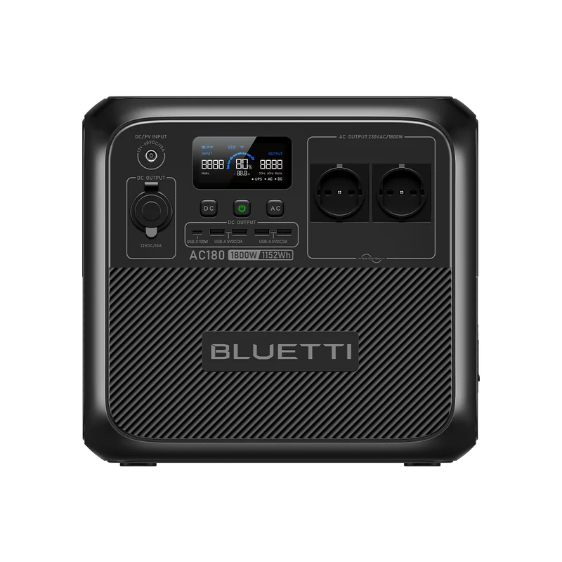 BLUETTI AC180+200W Kit solaire | 1 800 W, 1 152 Wh, 200 W solaire（Amazon）