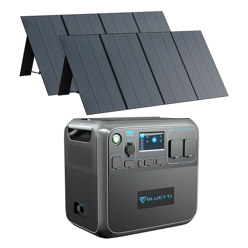 BLUETTI AC200P + 2*PV350 Groupe électrogène solaire