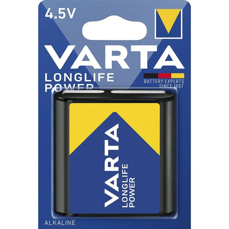 Pile Plate Alcaline 4.5V 3LR12 Varta Longlife Power – Blister 1 Pile