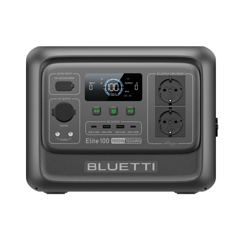 BLUETTI Elite 100 V2 Station électrique portable | 1 800 W, 1 024 Wh（Amazon）