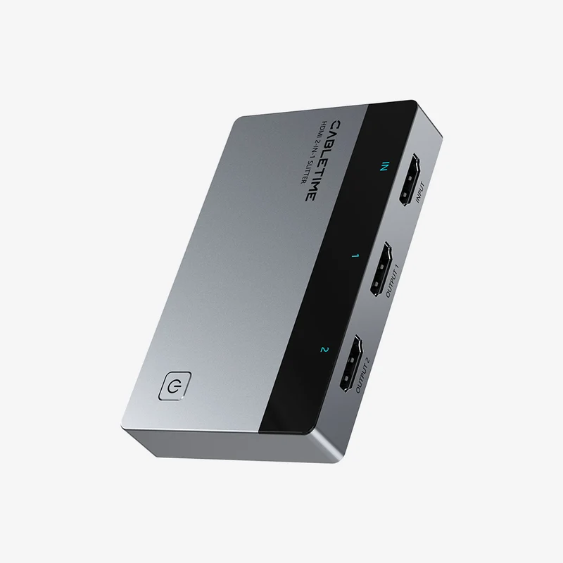 4K 60Hz HDMI Splitter 1 IN 2 Out for Dual Monitors