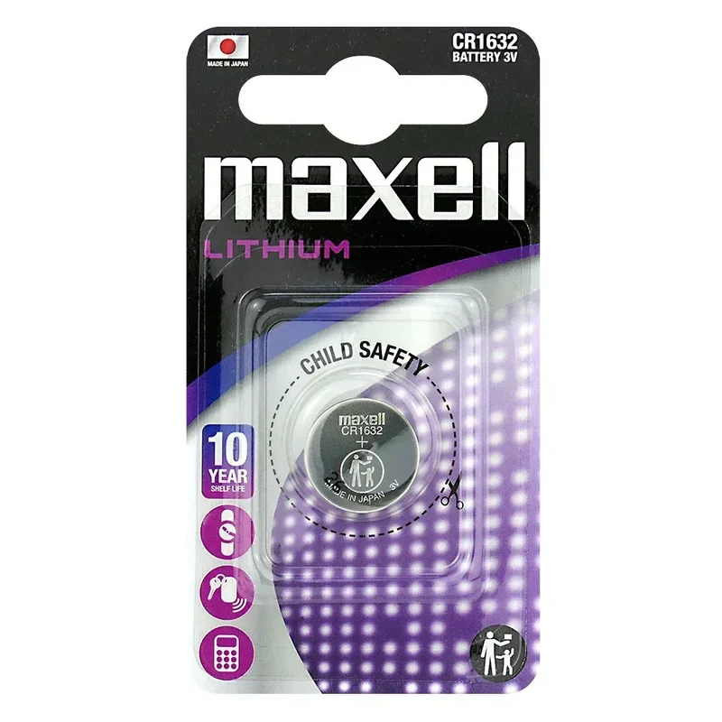 Pile CR1632 Maxell 3V Lithium 140mAh