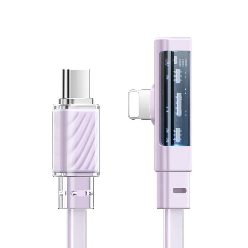 Mcdodo Right Angle 36W USB-C to Lightning Cable with LED - Dichromatic Series