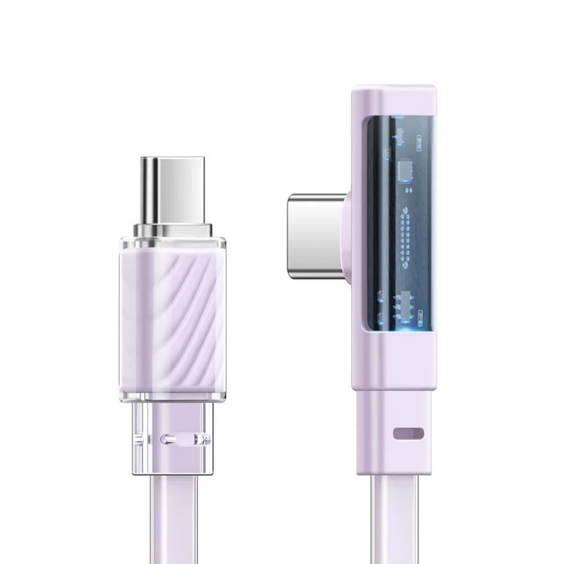Mcdodo Right Angle 65W USB-C to USB-C Cable with LED - Dichromatic Series
