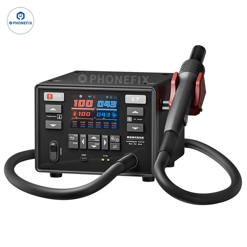 Station de retouche à air chaud YCS L7 1400W Smart Curve pour la réparation de téléphones
