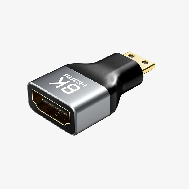 Bidirectional 8K Mini HDMI Male to HDMI Female Adapter