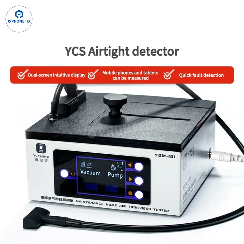 Testeur d'étanchéité à l'air YCS YQM-101 pour la réparation de téléphones portables et de tablettes