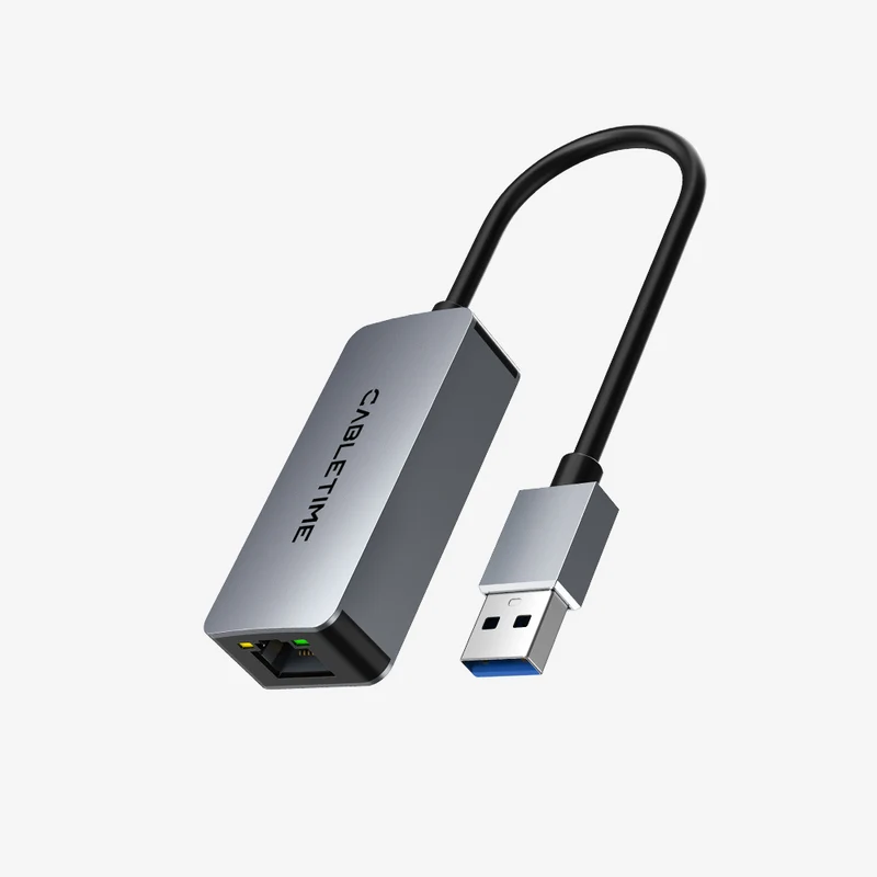 2.5Gbps USB 3.0 A to rj45 Gigabit Ethernet Adapter for Laptop MacBook Air/Pro, XPS