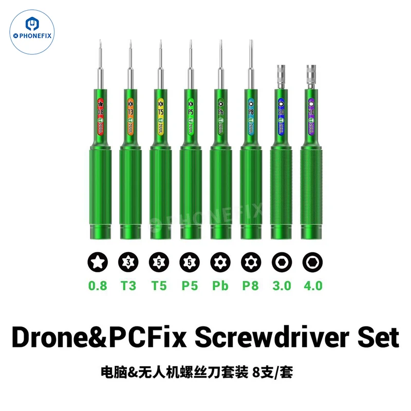 Kit de tournevis 2UUL SD95 pour la réparation de PC, d'ordinateurs portables et de drones
