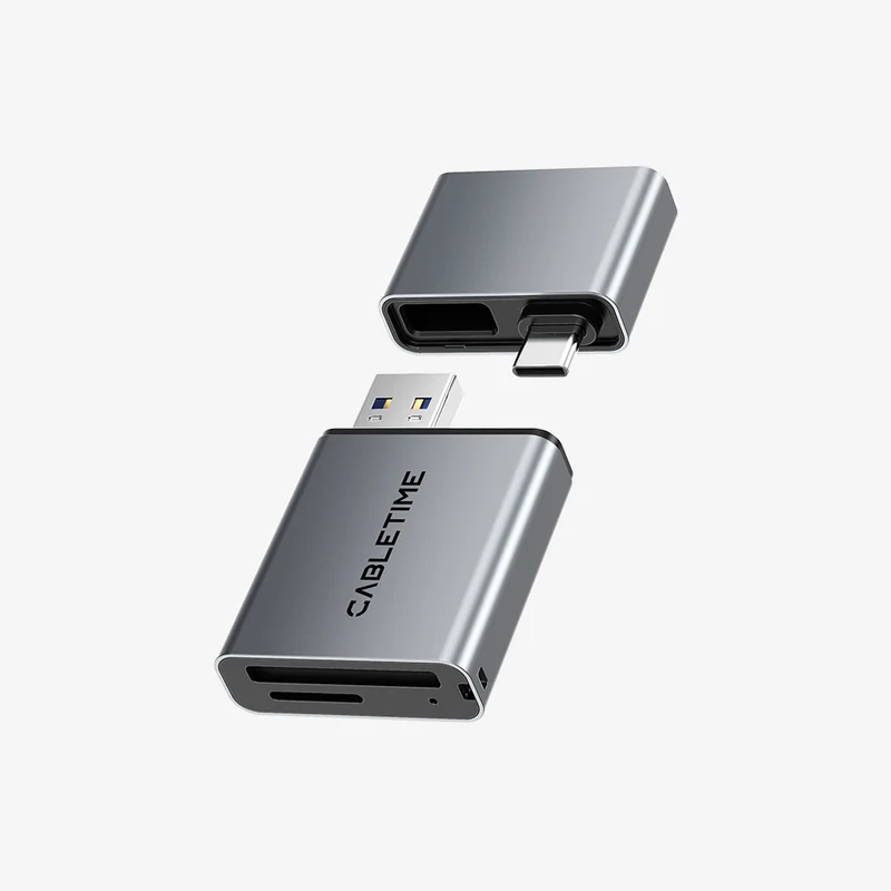3 in 1 USB A 3.0 USB Type C SD Card Reader for iPhone and Android