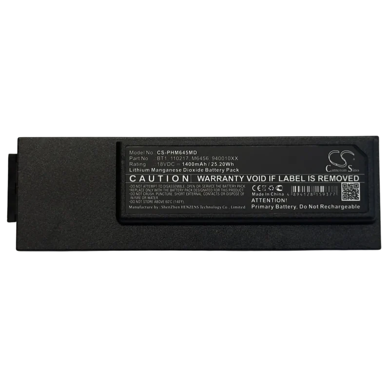 Batterie 18V 1400mAh Li-MnO2 Philips ForeRunner FR1 BT1