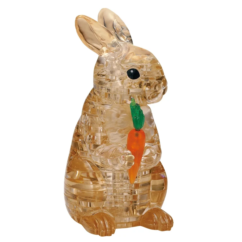 Bepuzzled 3D Crystal Puzzle: Brown Rabbit