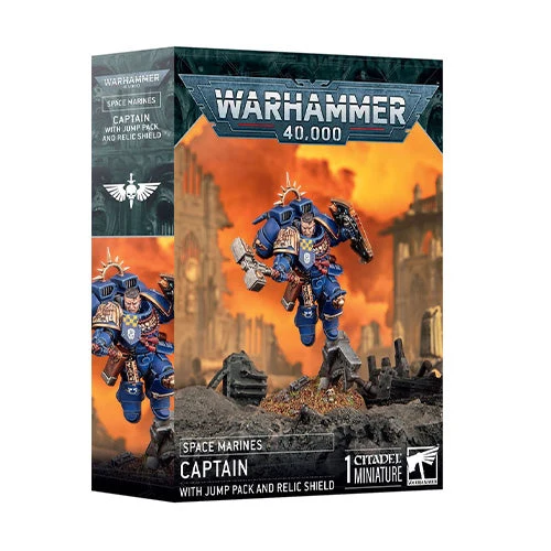 Games Workshop Warhammer 40K Space Marine Captain with Jump Pack and Relic Shield