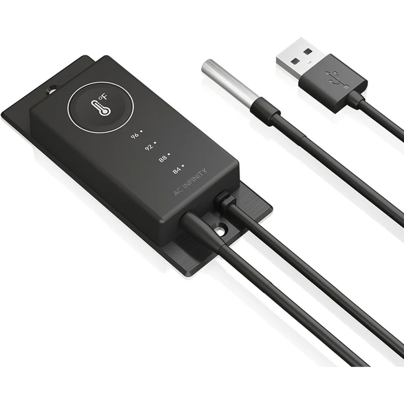 AC Infinity Controller 1 Pre-Set Thermal Trigger USB Fans Black