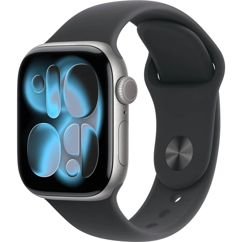 Apple Watch Series 11 42mm Space Grey Aluminium Case GPS Sport Band (S/M) [Black]