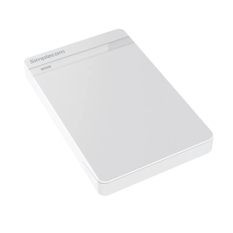Simplecom Tool Free 2.5in SATA HDD SSD to USB 3.0 Hard Drive Enclosure (White)