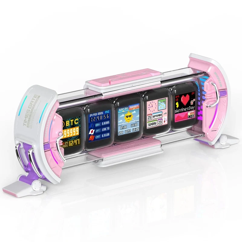 Divoom Times Gate Pixel Art Informative Display (Pink)