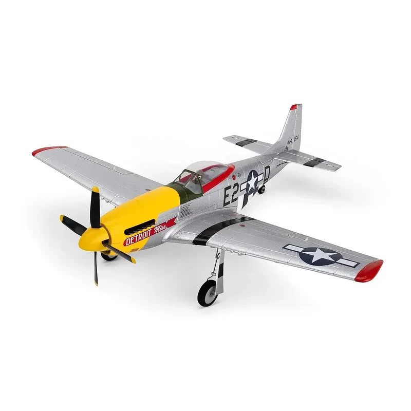 E-Flite RC Plane UMX P-51D Mustang "Detroit Miss" 500mm Warbird BNF Basic with AS3X and Smart Technology