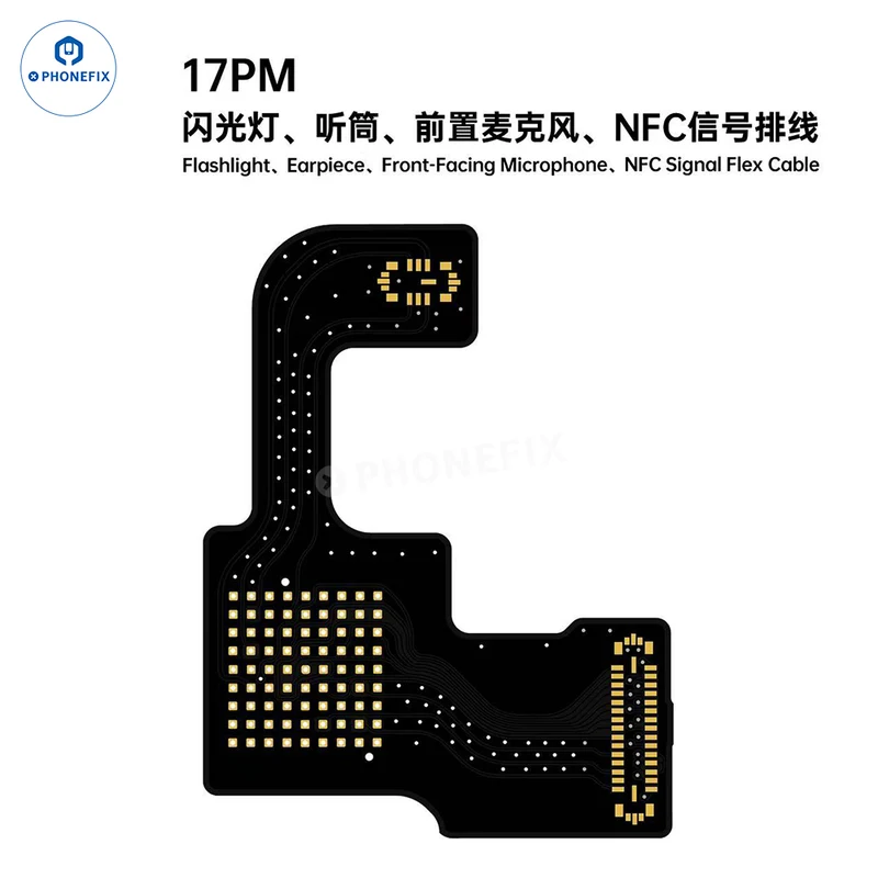 Écouteur avec lampe torche YCS Mr.Yang, câble flexible à une rangée pour iPhone 17 Pro Max