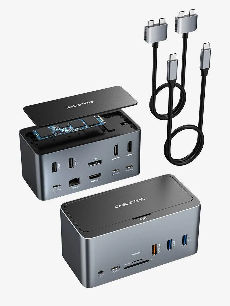 10 Gbps USB 3.1 Gen 1 Type-C Docking Station for MacBook Dell XPS