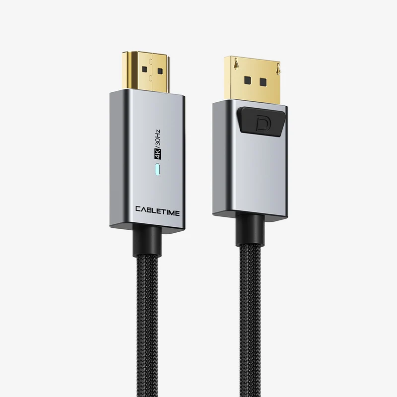 DP to HDMI Converter Cable 4K 30Hz