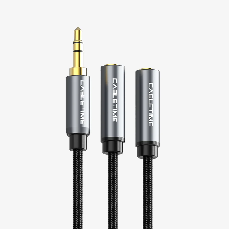 3.5MM Male to Dual RCA Female Audio Cable Y Adapter
