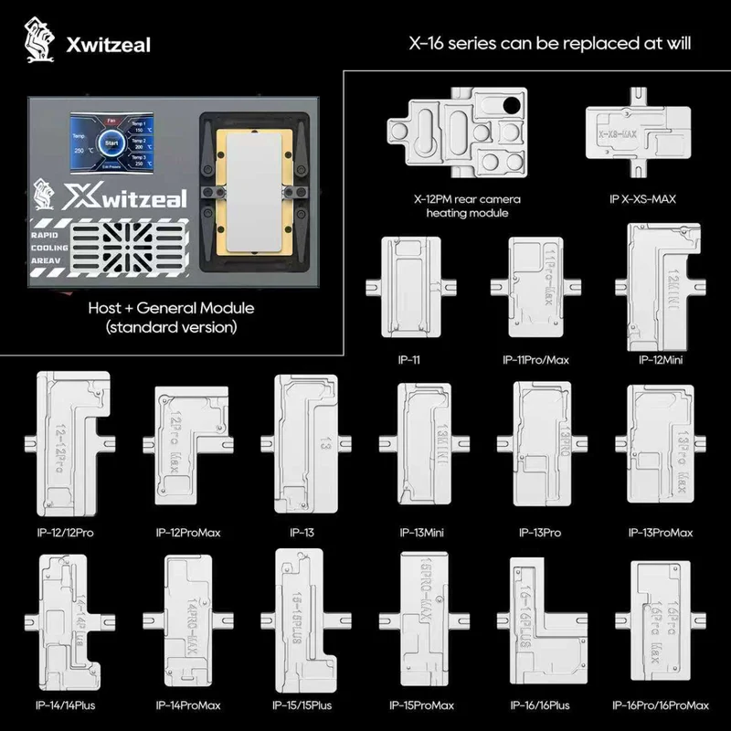Plateforme de préchauffage Xwitzeal JR1 pour le dessoudage de circuits intégrés CPU/PCB d'iPhone