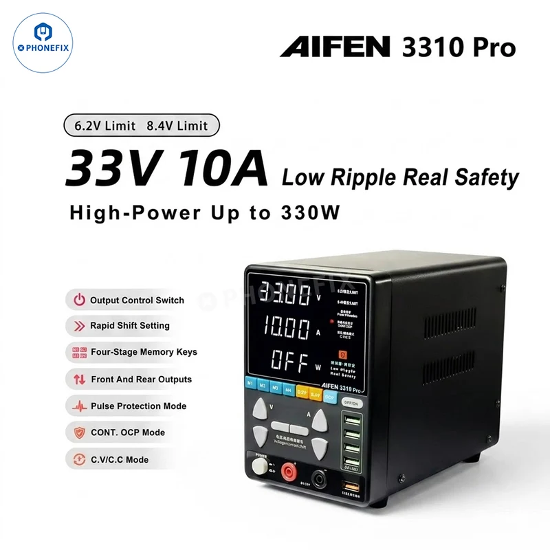 Alimentation CC AIFEN 3310 PRO 330 W 33 V 10 A pour la réparation de téléphones