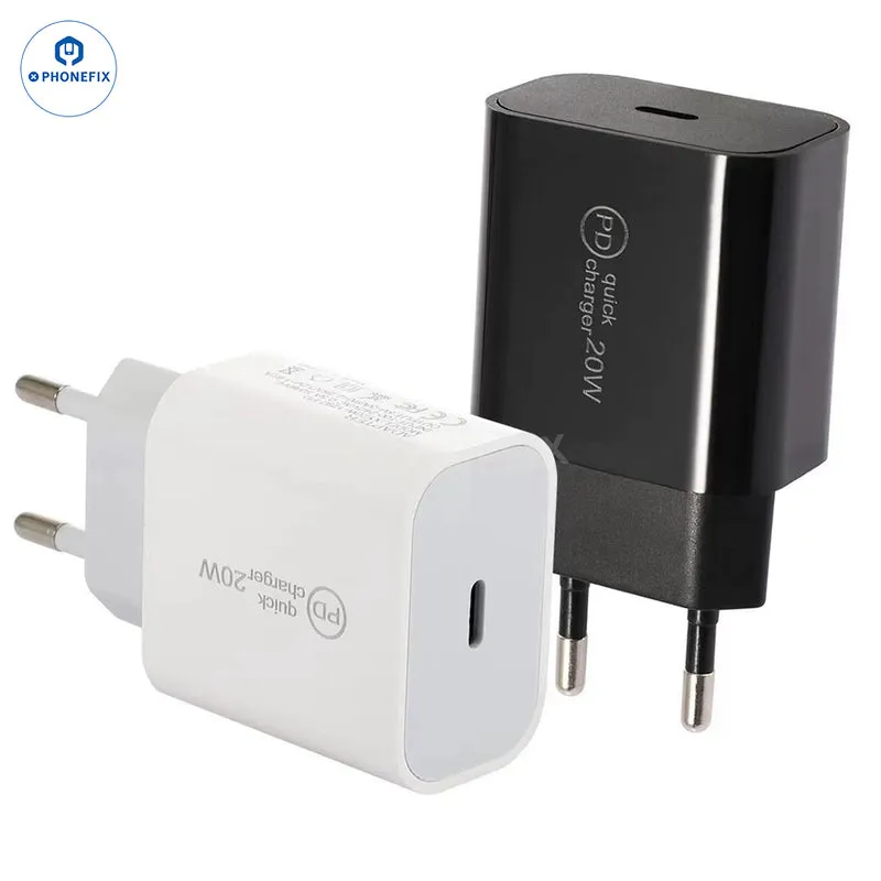 Adaptateur secteur PD 20 W certifié CE pour chargeur Apple iPhone 15, 16 et 17