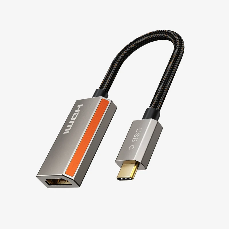 USB-C to HDMI 2.1 Adapter – 8K60Hz, 4K144Hz, HDR10, VMM7100 Chip, Zinc Alloy Design