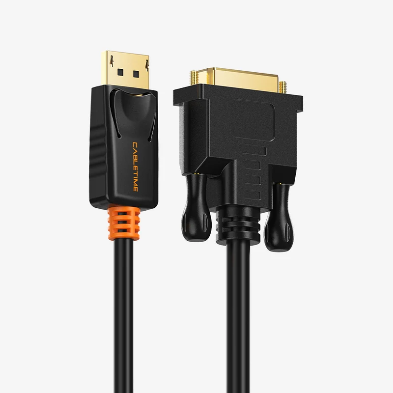 DisplayPort to DVI D Cable Cord 1080P for PC Projector HDTV
